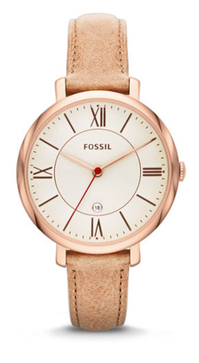 montre jacqueline en cuir sable
