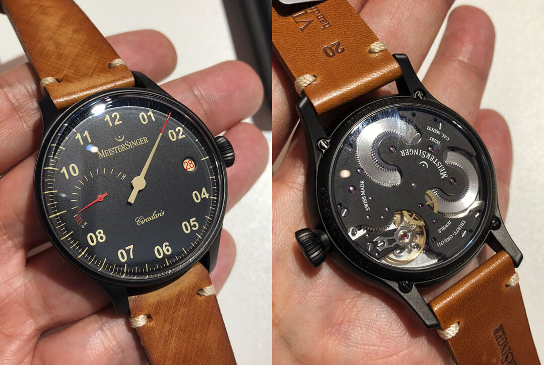 meistersinger Circularis Power Reserve Black Line