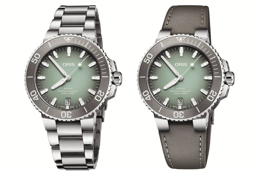 Oris Aquis Date, un vent de fraîcheur mentholée au poignet