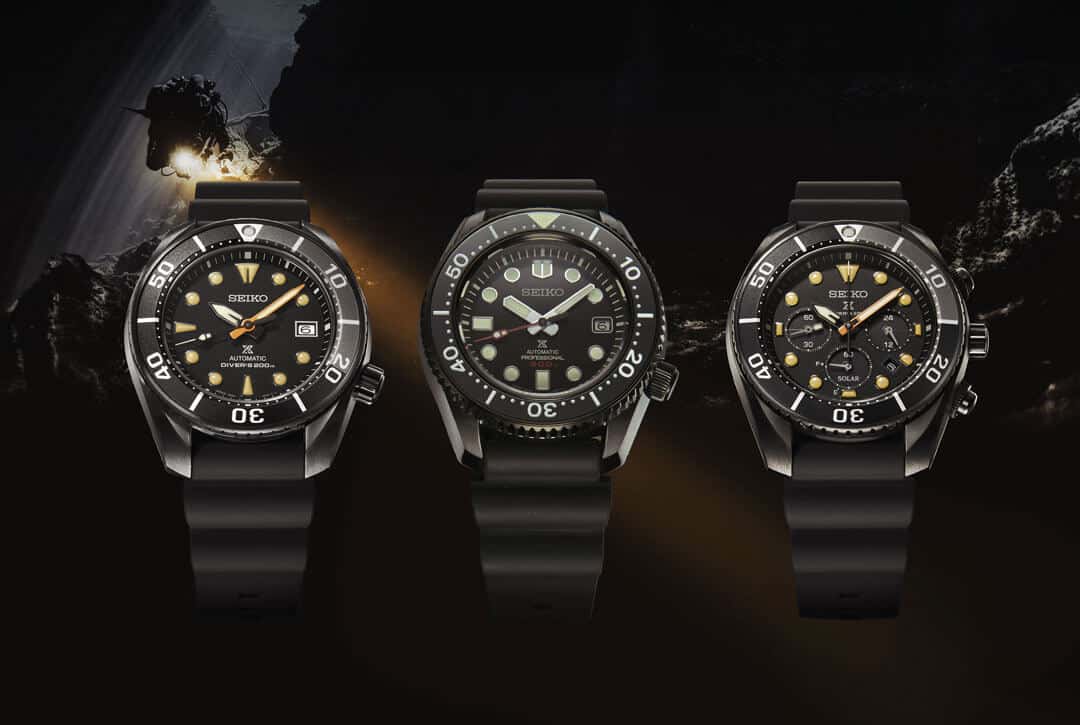 Nuit noire pour la nouvelle Seiko Prospex Black Serie