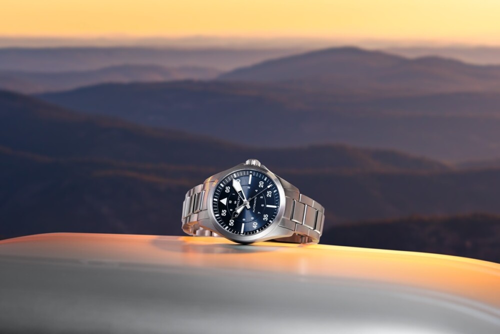 hamilton khaki aviation pilot cadran bleu
