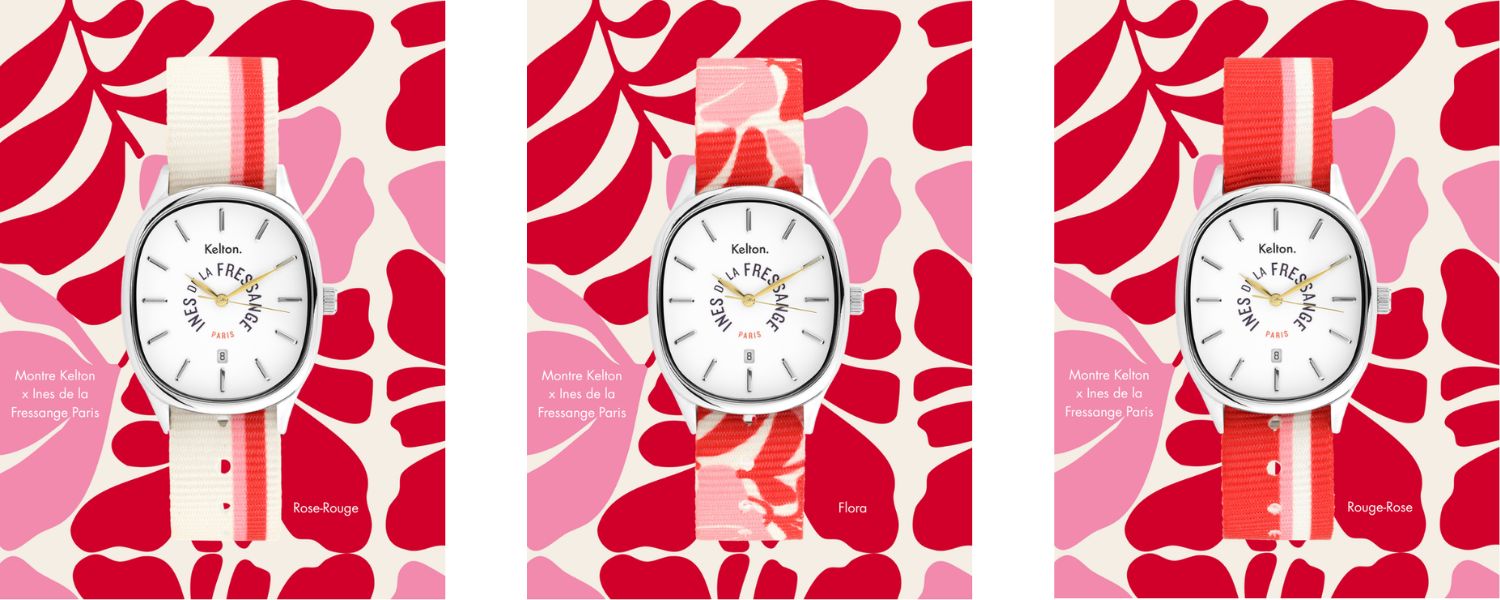 montres collaboration kelton ines de la fressange idlf 2026 motif floral