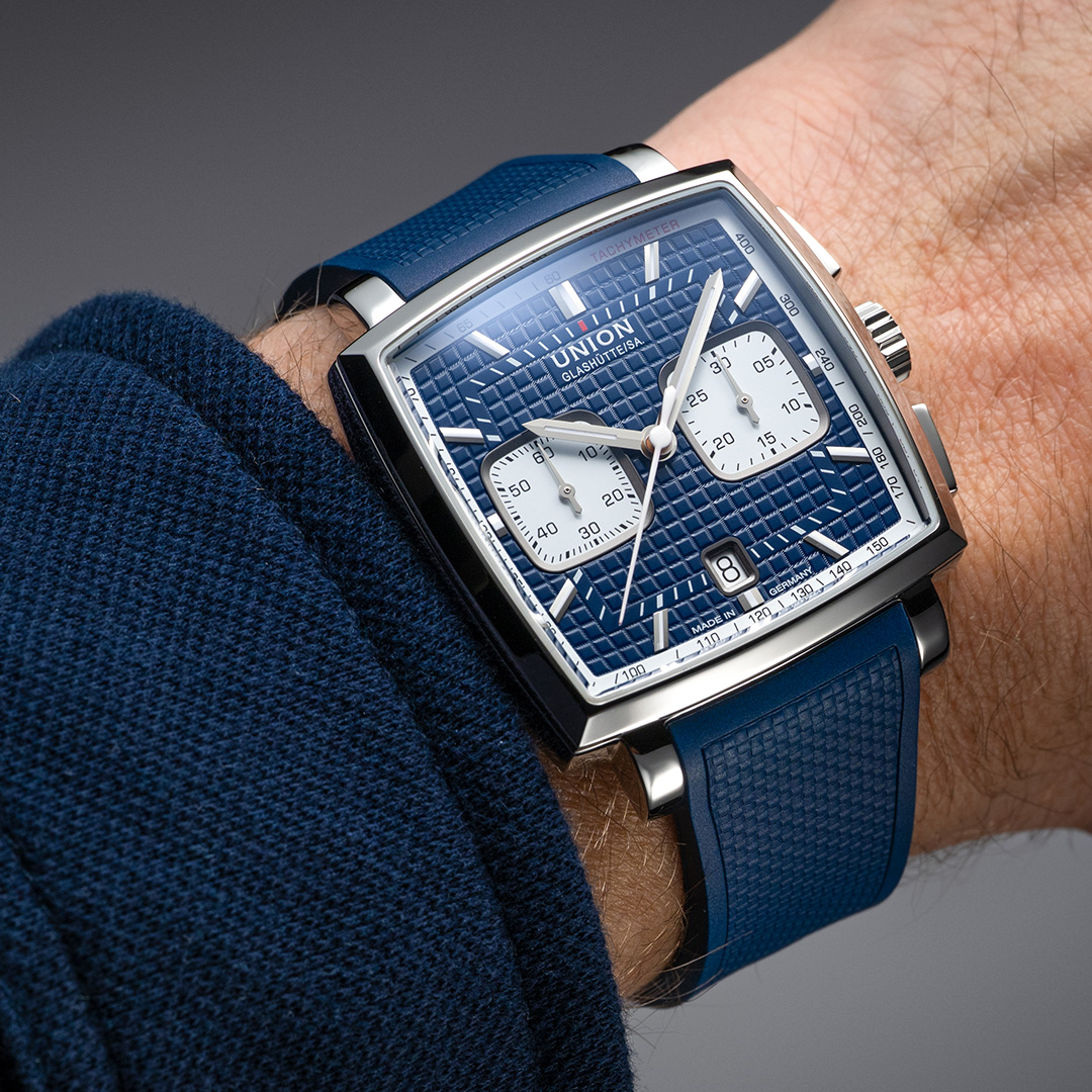 union glashutte averin chronograph portee au poignet