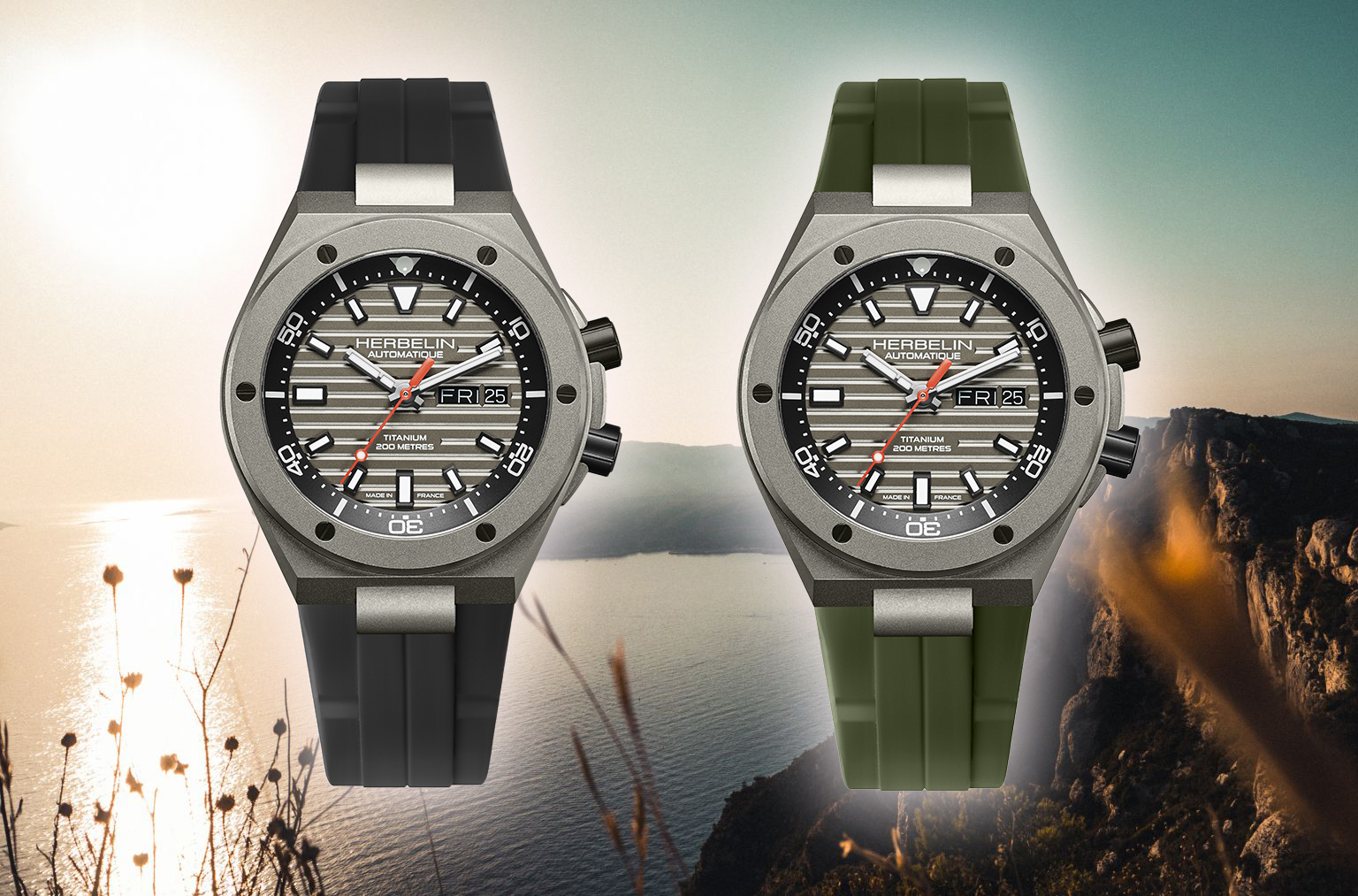 presentation herbelin cap camarat diver titane 1745titica 1745titick