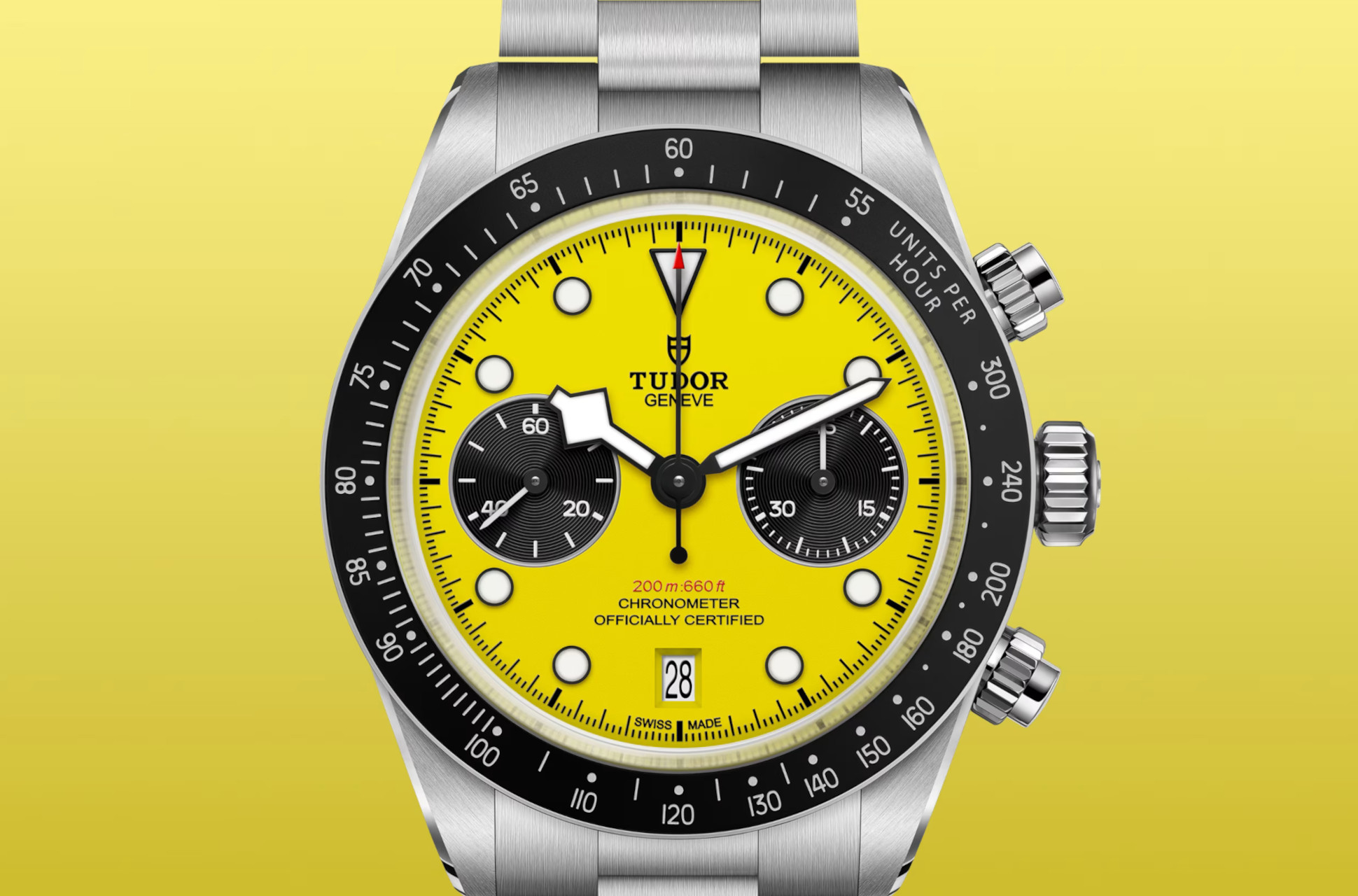 tudor black bay chrono 39 bumblebee une