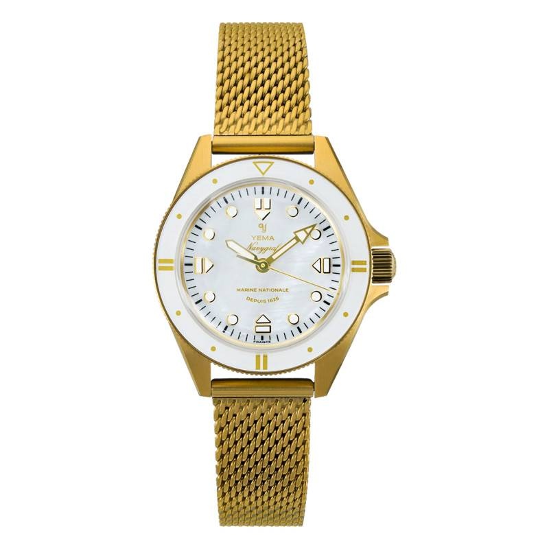 montre yema navygraf marine nationale edition femme 400 anniversaire ymhf1592mn bm