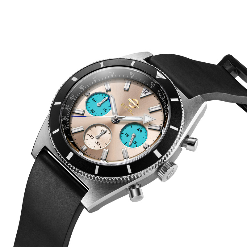 montre chronographe meca electra golden sand