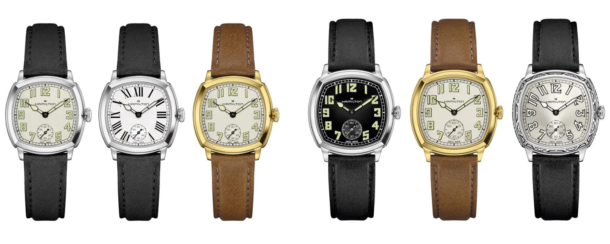 montres hamilton american classic cushion 30mm 34mm declinaisons