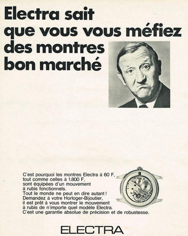 publicite ancienne montres electra